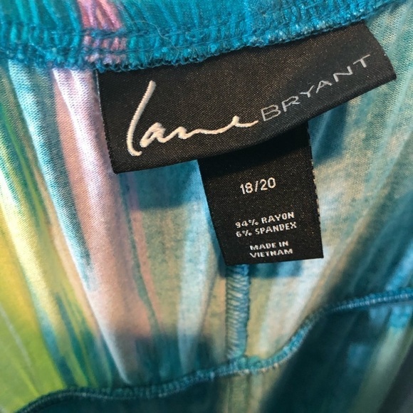 Lane Bryant Tie Dye Maxi Dress with Braided Details Sweetheart Neck Sz18/20 Boho - Picture 2 of 6